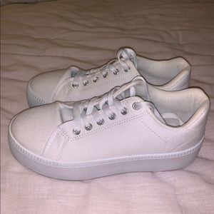 White Platform Sneakers